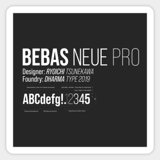 Bebas Neue Pro Font Typeface Typography Design Sticker